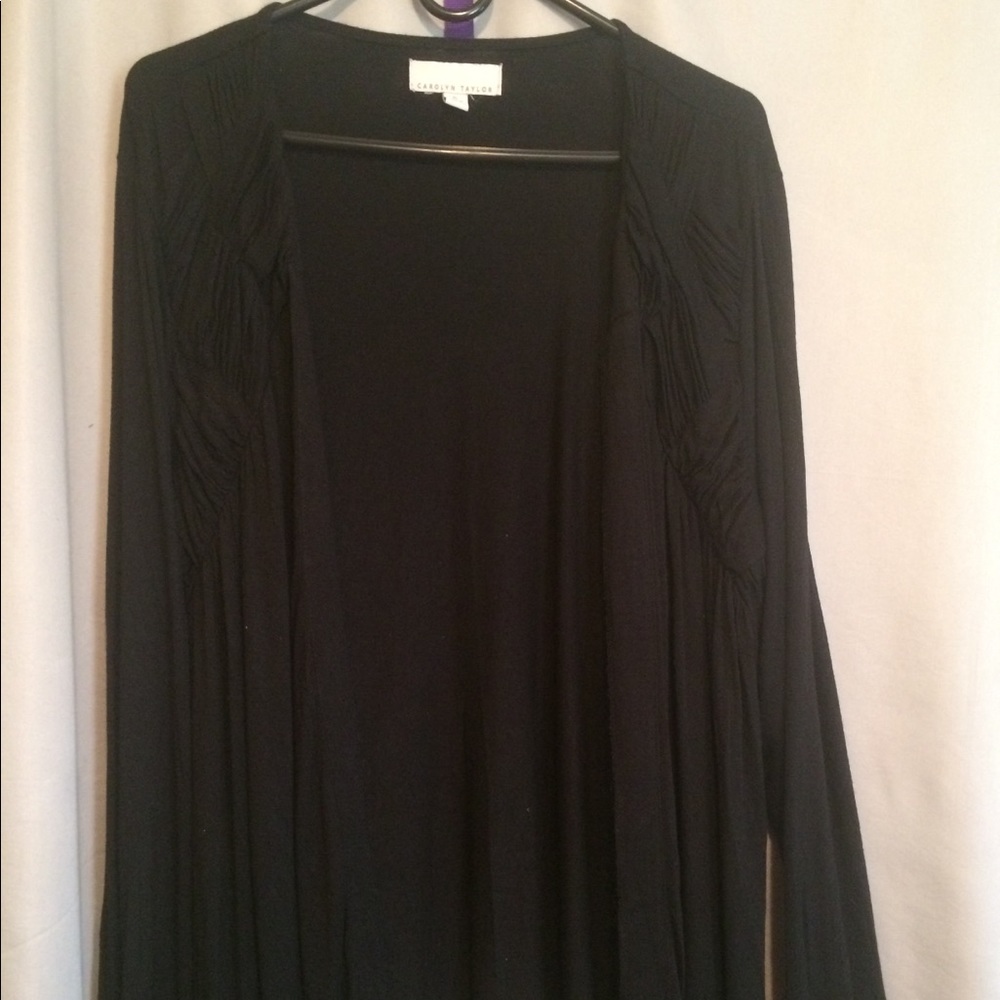 Carolyn Taylor Black Open Cardigan